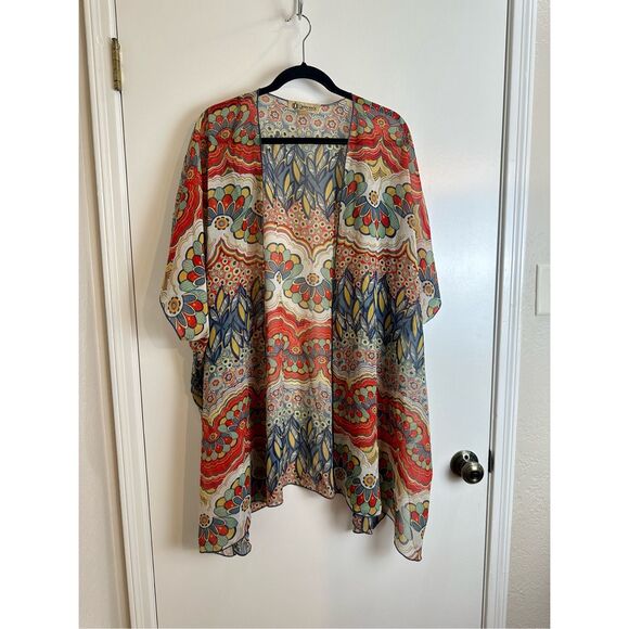 Democracy Sheer kimono size L (fits M-2X) - Picture 1 of 7